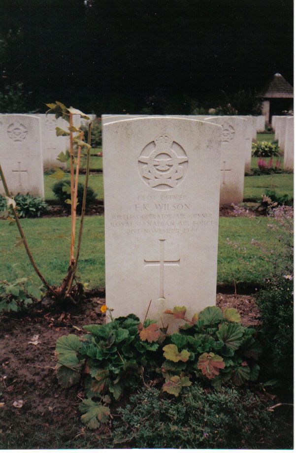 Edmond Kenneth Wilson headstone image courtesy of Pat Toal